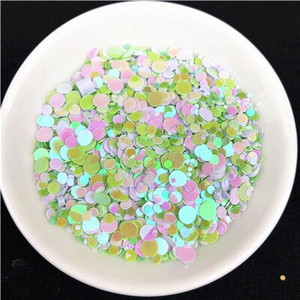 20g Πολλαπλών μεγεθών 1mm 2mm 3mm 4mm κουκκίδα Παγιέτες νυχιών Επίπεδες στρογγυλές πούλιες Αυτοκόλλητα ομορφιάς για τα νύχια Lady Girls μανικιούρ Glitter Paillettes