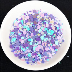 20g Πολλαπλών μεγεθών 1mm 2mm 3mm 4mm κουκκίδα Παγιέτες νυχιών Επίπεδες στρογγυλές πούλιες Αυτοκόλλητα ομορφιάς για τα νύχια Lady Girls μανικιούρ Glitter Paillettes