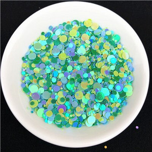 20g Πολλαπλών μεγεθών 1mm 2mm 3mm 4mm κουκκίδα Παγιέτες νυχιών Επίπεδες στρογγυλές πούλιες Αυτοκόλλητα ομορφιάς για τα νύχια Lady Girls μανικιούρ Glitter Paillettes