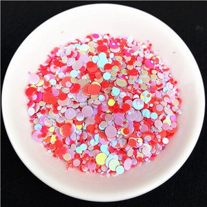 20g Πολλαπλών μεγεθών 1mm 2mm 3mm 4mm κουκκίδα Παγιέτες νυχιών Επίπεδες στρογγυλές πούλιες Αυτοκόλλητα ομορφιάς για τα νύχια Lady Girls μανικιούρ Glitter Paillettes