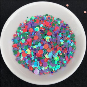 20g Πολλαπλών μεγεθών 1mm 2mm 3mm 4mm κουκκίδα Παγιέτες νυχιών Επίπεδες στρογγυλές πούλιες Αυτοκόλλητα ομορφιάς για τα νύχια Lady Girls μανικιούρ Glitter Paillettes