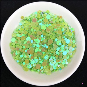 20g Πολλαπλών μεγεθών 1mm 2mm 3mm 4mm κουκκίδα Παγιέτες νυχιών Επίπεδες στρογγυλές πούλιες Αυτοκόλλητα ομορφιάς για τα νύχια Lady Girls μανικιούρ Glitter Paillettes