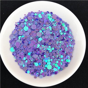 20g Πολλαπλών μεγεθών 1mm 2mm 3mm 4mm κουκκίδα Παγιέτες νυχιών Επίπεδες στρογγυλές πούλιες Αυτοκόλλητα ομορφιάς για τα νύχια Lady Girls μανικιούρ Glitter Paillettes