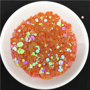 20g Πολλαπλών μεγεθών 1mm 2mm 3mm 4mm κουκκίδα Παγιέτες νυχιών Επίπεδες στρογγυλές πούλιες Αυτοκόλλητα ομορφιάς για τα νύχια Lady Girls μανικιούρ Glitter Paillettes