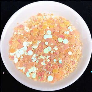 20g Πολλαπλών μεγεθών 1mm 2mm 3mm 4mm κουκκίδα Παγιέτες νυχιών Επίπεδες στρογγυλές πούλιες Αυτοκόλλητα ομορφιάς για τα νύχια Lady Girls μανικιούρ Glitter Paillettes