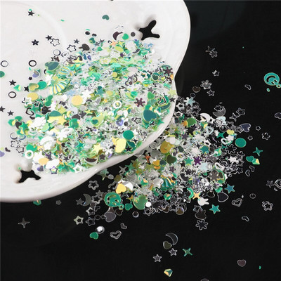 10g/Συσκευασία Purple Color Star Heart Plum Sequins Nail Art ,Brilliant Glitter DIY PVC Loose Nail Sequin, Χειροτεχνία διακόσμησης γάμου