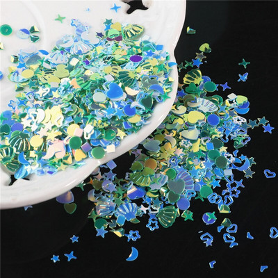 10g/Συσκευασία Purple Color Star Heart Plum Sequins Nail Art ,Brilliant Glitter DIY PVC Loose Nail Sequin, Χειροτεχνία διακόσμησης γάμου