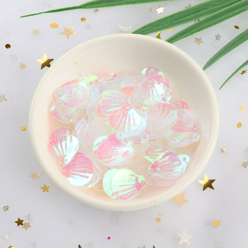 10 g/pachet, 13 mm, coajă de mare, PVC, paiete libere pentru cusut ornamente, nuntă, artizanat, haine pentru femei, accesorii pentru rochii