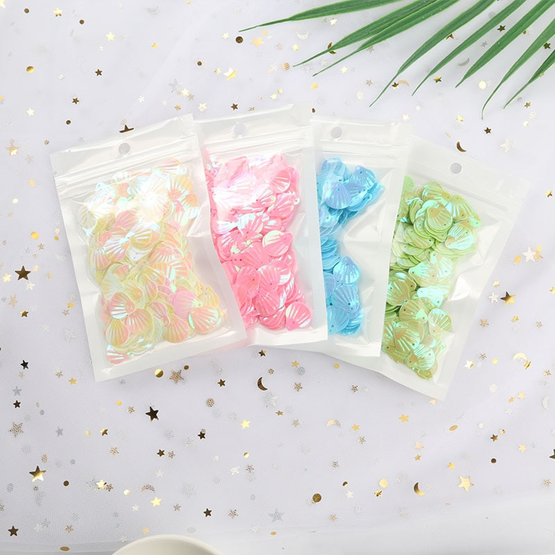 10 g/pachet, 13 mm, coajă de mare, PVC, paiete libere pentru cusut ornamente, nuntă, artizanat, haine pentru femei, accesorii pentru rochii