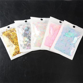 10mm Ultrathin Kitten Footprint PET πούλιες για νύχια DIY Confetti Glitter Paillette Laser Eo-Friendly Art Υλικό Μανικιούρ