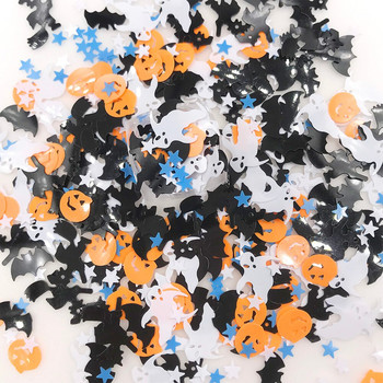 15g/παρτίδα Mixed Ghost Bat Pumpkin Star Confetti Sequins Crafts Paillettes Scrapbooking Accessories DIY Halloween Party Decoration