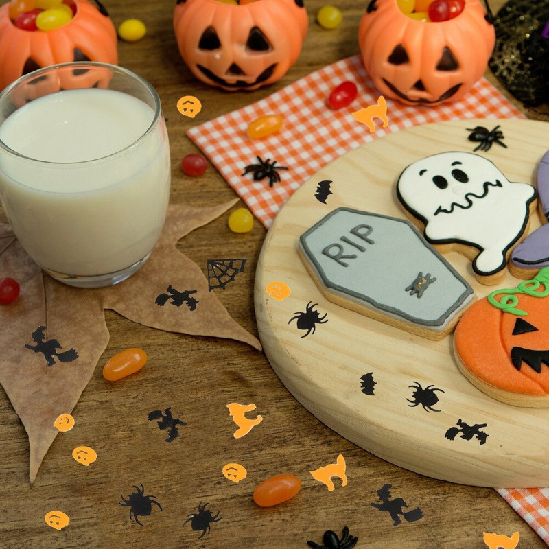 15g/tétel Vegyes Ghost Bat Pumpkin Star Konfetti flitterek Kézműves Paillettes Scrapbooking Kiegészítők Barkácsolás Halloween Party Dekoráció