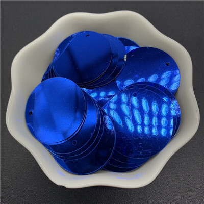 200 τμχ 25mm PVC Επίπεδες στρογγυλές φαρδιά παγιέτες με 1 πλαϊνή τρύπα Παιγέτες ράψιμο Αξεσουάρ Wedding Craft DIY Κρεμαστό κόσμημα παγιέτα