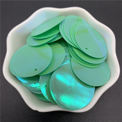 200 τμχ 25mm PVC Επίπεδες στρογγυλές φαρδιά παγιέτες με 1 πλαϊνή τρύπα Παιγέτες ράψιμο Αξεσουάρ Wedding Craft DIY Κρεμαστό κόσμημα παγιέτα