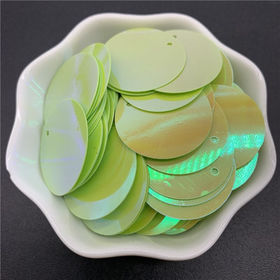 200 τμχ 25mm PVC Επίπεδες στρογγυλές φαρδιά παγιέτες με 1 πλαϊνή τρύπα Παιγέτες ράψιμο Αξεσουάρ Wedding Craft DIY Κρεμαστό κόσμημα παγιέτα