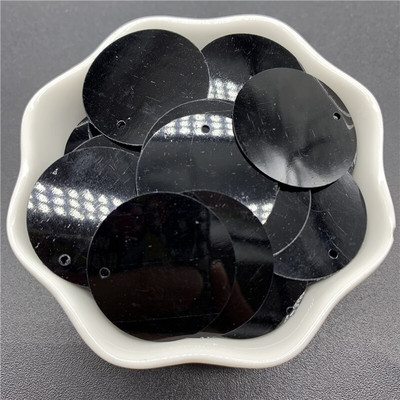 200 τμχ 25mm PVC Επίπεδες στρογγυλές φαρδιά παγιέτες με 1 πλαϊνή τρύπα Παιγέτες ράψιμο Αξεσουάρ Wedding Craft DIY Κρεμαστό κόσμημα παγιέτα