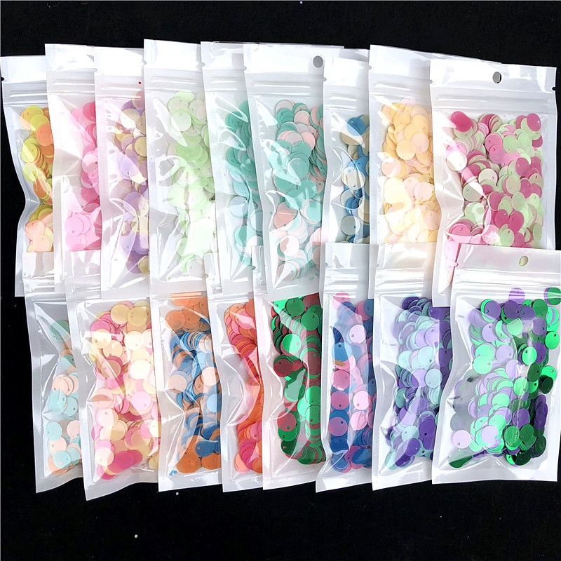 1 pakk mitmes suuruses 6 mm 8 mm 10 mm lamedad ümmargused litrid Matid sädelevad PVC litrid naisterõivaste aksessuaarid