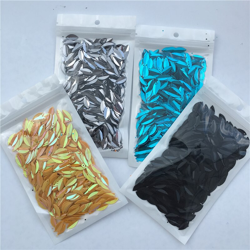 720 de bucăți 6*14 mm cupă ovală pliată paiete în formă de ochi de cal paiete vrac pentru artizanat decorare nuntă accesorii de cusut