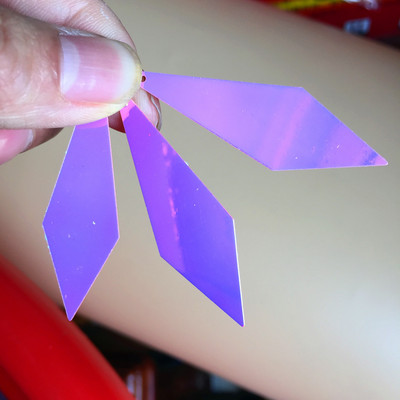 260 τμχ 15*50mm Big Diamond Shape Loose μεγάλες παγιέτες για χειροτεχνίες με 1 τρύπα ράψιμο σκουλαρίκι DIY Αξεσουάρ ενδυμάτων Spangles