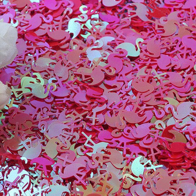 10 γραμμάρια γκλίτερ πούλιες σε σχήμα φλαμίνγκο για χειροτεχνίες DIY Ράψιμο Πιλέτες Νύχια Τέχνες Μανικιούρ Παγιέτες Γάμου Χριστουγεννιάτικη διακόσμηση Κομφετί