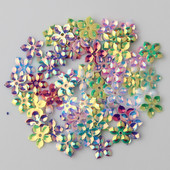 240tk/pakk 9mm ploomililled Viie sõrmega tasslilled lahtised litrid Pailletid Õmblustarvikud rõivaste DIY Craft 9 värvi