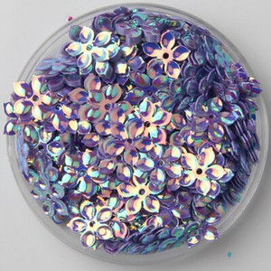 240tk/pakk 9mm ploomililled Viie sõrmega tasslilled lahtised litrid Pailletid Õmblustarvikud rõivaste DIY Craft 9 värvi