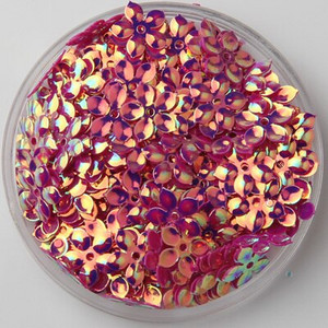 240tk/pakk 9mm ploomililled Viie sõrmega tasslilled lahtised litrid Pailletid Õmblustarvikud rõivaste DIY Craft 9 värvi