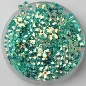 240tk/pakk 9mm ploomililled Viie sõrmega tasslilled lahtised litrid Pailletid Õmblustarvikud rõivaste DIY Craft 9 värvi