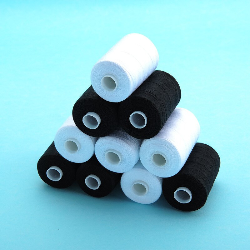 10 Χρώματα/Σετ 1000 γιάρδες Κάθε καρούλι 40S/2 Πολυεστερική κλωστή για ραπτομηχανή, ραπτική και γεμιστή κλωστή κεντήματος