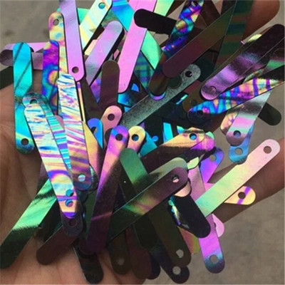 100 buc/sac 5*35mm mare dreptunghi bar autocolant paiete PVC Paillettes nunta cusut meșteșuguri femei îmbrăcăminte Lentejuelas accesorii