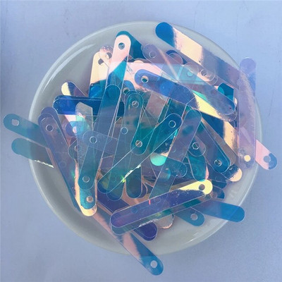 100 buc/sac 5*35mm mare dreptunghi bar autocolant paiete PVC Paillettes nunta cusut meșteșuguri femei îmbrăcăminte Lentejuelas accesorii