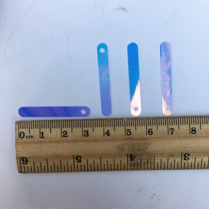 100 buc/sac 5*35mm mare dreptunghi bar autocolant paiete PVC Paillettes nunta cusut meșteșuguri femei îmbrăcăminte Lentejuelas accesorii