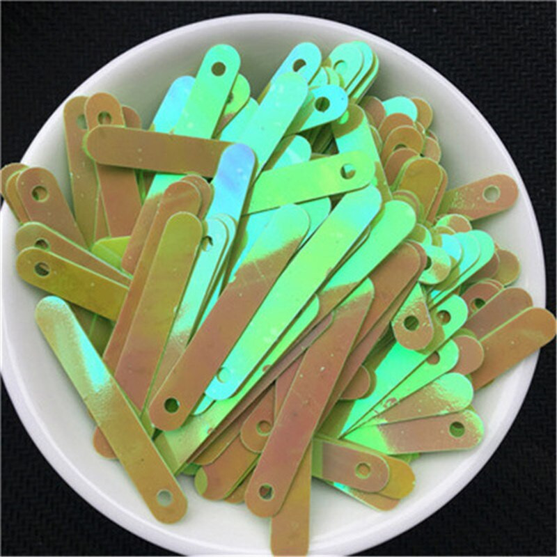 100 buc/sac 5*35mm mare dreptunghi bar autocolant paiete PVC Paillettes nunta cusut meșteșuguri femei îmbrăcăminte Lentejuelas accesorii