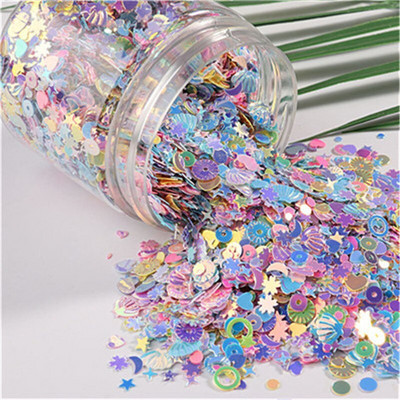 10g/Bag Mix Macaroon Colors Sequins Craft Glittering Star Heart Sakura Paillettes DIY Manicure Nail Art Lentejuelas Accessories