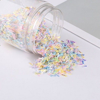 10g/Bag Mix Macaroon Colors Sequins Craft Glittering Star Heart Sakura Paillettes DIY Manicure Nail Art Lentejuelas Accessories