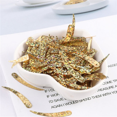 100 tk / partii suurus 5 * 32 mm tšilli elevandiluu kujuga litrid PVC palettid Õmbluskäsitöö DIY kostüüm Lava Rõivas Lentejuela aksessuaarid