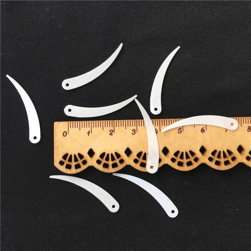 100 tk / partii suurus 5 * 32 mm tšilli elevandiluu kujuga litrid PVC palettid Õmbluskäsitöö DIY kostüüm Lava Rõivas Lentejuela aksessuaarid