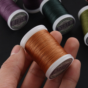 Висококачествено кожено шиене с восъчен конец, кръгло въже за занаятчийска гривна „направи си сам“ и шиене на ръкоделие, полиестер 0,4-0,5-0,6 мм