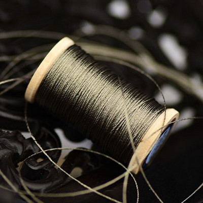 Roll Of 0,3mm γραμμή ινών πολυαμίδης Χειροποίητο νήμα κεντήματος Φούντες Σειρά 50M Υψηλής αντοχής 3 σκέλη Κλωστή γκρι