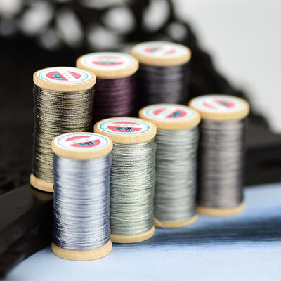 Roll Of 0,3mm γραμμή ινών πολυαμίδης Χειροποίητο νήμα κεντήματος Φούντες Σειρά 50M Υψηλής αντοχής 3 σκέλη Κλωστή γκρι