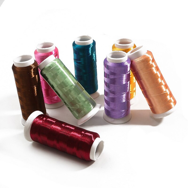 Καρούλα 1600μέτρων Μεταξωτό νήμα / Κέντημα DIY / Χειροποίητο Κέντημα για Πλεκτομηχανές Ενδύματα Σπίτι 11x5CM 24 Χρώματα