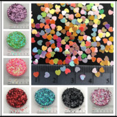 20g 3mm Love Heart Shape PVC Paiete libere Glitter Paillettes pentru Nail Art manichiura/cusut/decor de nunta confetti