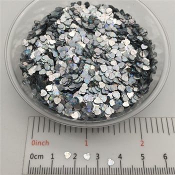 20g 3mm Love Heart Shape PVC Loose Sequins Glitter Paillettes για κομφετί μανικιούρ/ράψιμο/στολισμός γάμου Nail Art