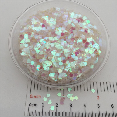 20g 3mm Love Heart Shape PVC Paiete libere Glitter Paillettes pentru Nail Art manichiura/cusut/decor de nunta confetti