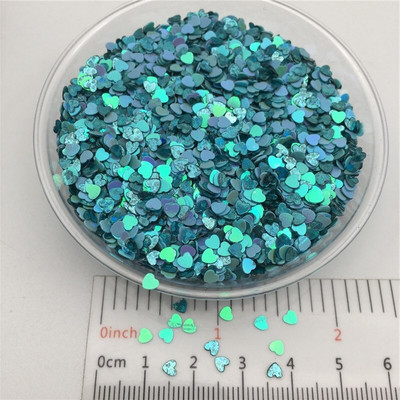 20g 3mm Love Heart Shape PVC Paiete libere Glitter Paillettes pentru Nail Art manichiura/cusut/decor de nunta confetti