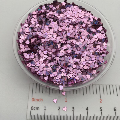 20g 3mm Love Heart Shape PVC Paiete libere Glitter Paillettes pentru Nail Art manichiura/cusut/decor de nunta confetti