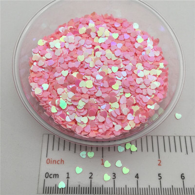20g 3mm Love Heart Shape PVC Paiete libere Glitter Paillettes pentru Nail Art manichiura/cusut/decor de nunta confetti