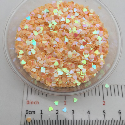 20g 3mm Love Heart Shape PVC Paiete libere Glitter Paillettes pentru Nail Art manichiura/cusut/decor de nunta confetti