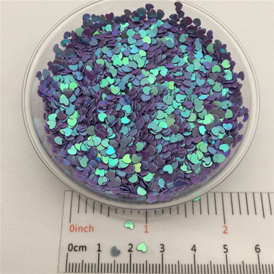 20g 3mm Love Heart Shape PVC Paiete libere Glitter Paillettes pentru Nail Art manichiura/cusut/decor de nunta confetti