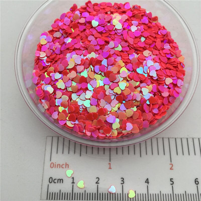 20g 3mm Love Heart Shape PVC Paiete libere Glitter Paillettes pentru Nail Art manichiura/cusut/decor de nunta confetti